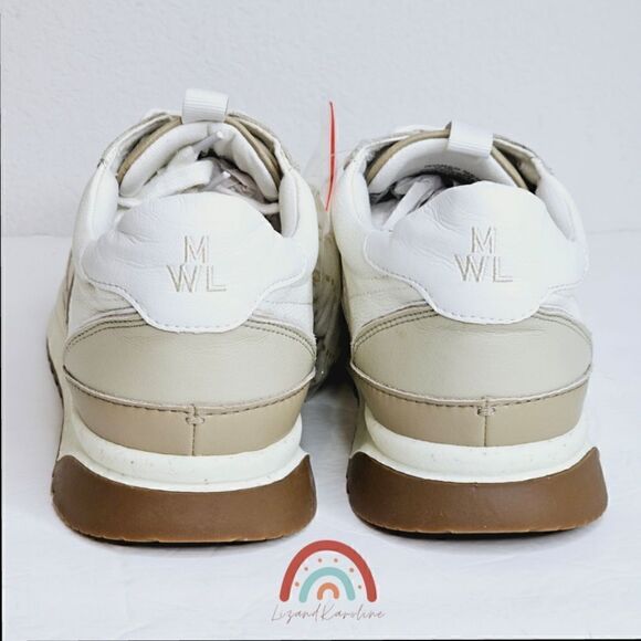 New! Madewell Kickoff Trainer Sneakers Leather Antique Cream Platform Shoes - Picture 10 of 16